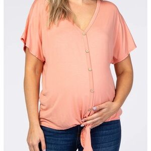 Pinkblush Coral Maternity Top